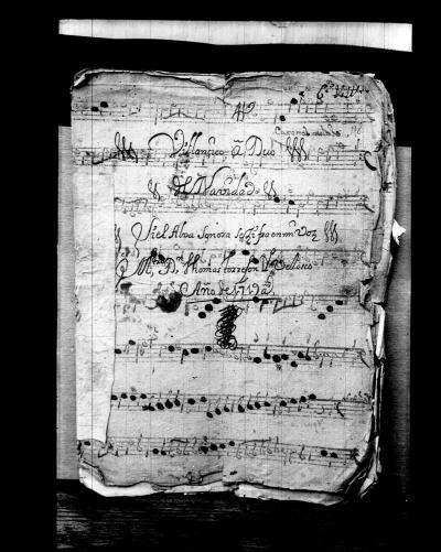 Miniatura de Tomás de Torrejón y Velasco - Sio el alva sonora