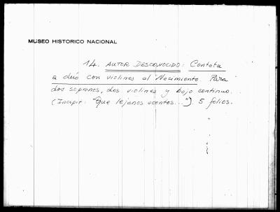 Miniatura de Anónimo - Qué lejanos acentos