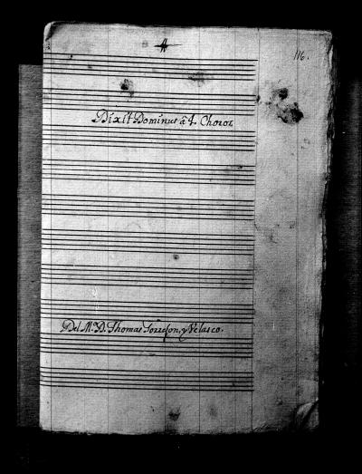 Miniatura de Tomás de Torrejón y Velasco - Dixit Dominus (cont.)