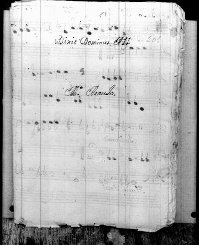 Miniatura de Juan de Araujo - Dixit Dominus