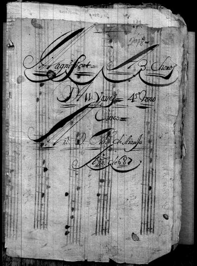 Miniatura de Juan de Araujo - Magnificat Cusco 1687