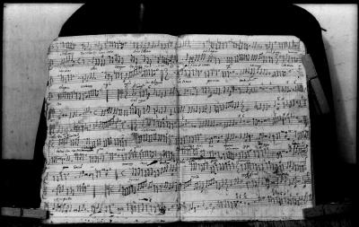 Miniatura de Juan de Araujo - Si el ayre en volantes liras + Todas son contraridaes