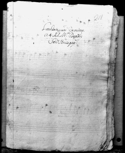 Miniatura de Sebastián Durón - Laudate pueri (1694)